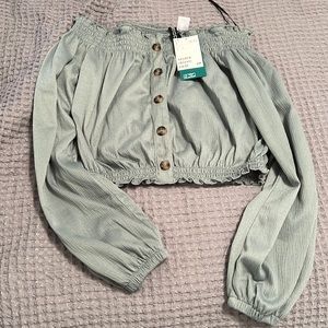 H&M crop top long sleeve